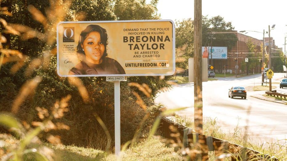 fd97db90-Billboards Placed Across Louisville Call For The Arrest Of Police Officers Involved In Killing Of Breonna Taylor