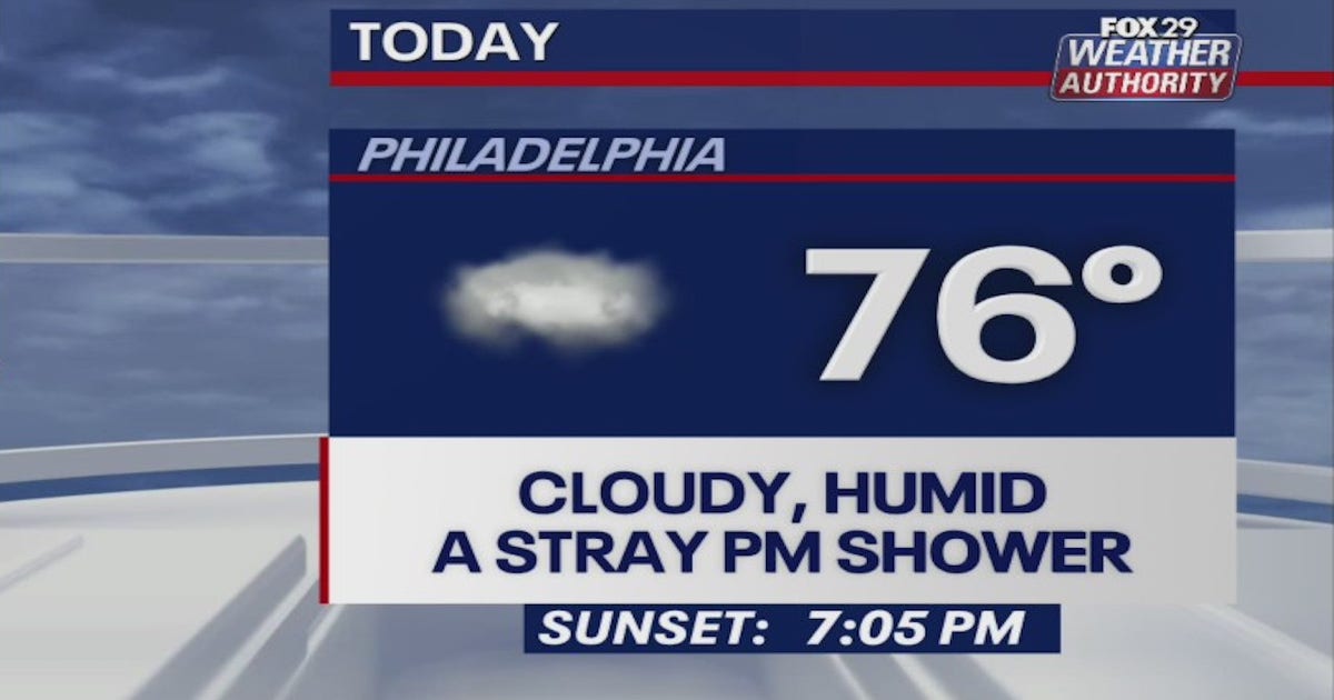 Weather Authority: Cloudy, humid Thursday slated for region | FOX 29 ...