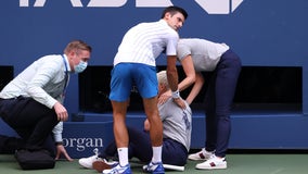 Djokovic out of US Open after hitting line judge with ball