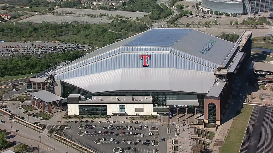 Globe Life Field overhead Texas Rangers