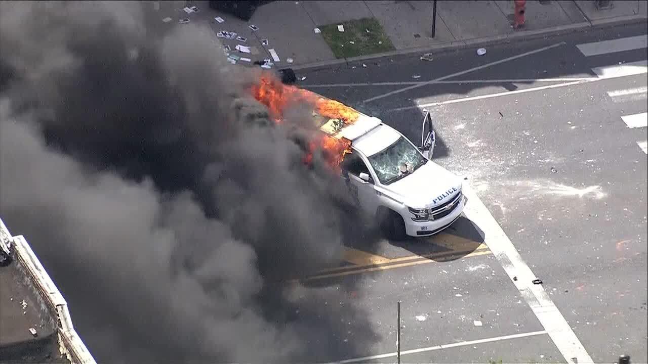 2 charged for allegedly using road flares to torch state police SUV during unrest in Philadelphia - Vimarsana News