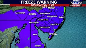 Weather Authority:  Freeze warning overnight Saturday for parts of area