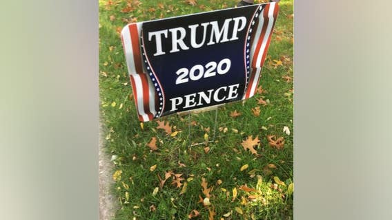 Razor blades hidden on Trump political sign slice election worker's fingertips in Oakland Co.