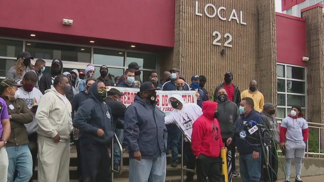 Firefighters and paramedics union hold protest over presidential endorsement