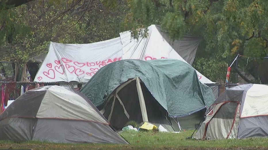 Ben Franklin Parkway encampment