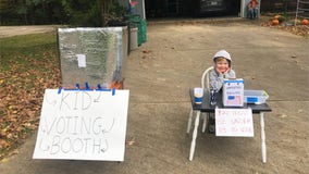 6-year-old gives lesson on civics to his friends with homemade voting booth