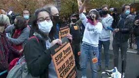 Demonstrators take to the streets of Philadelphia as ballots continue to be counted