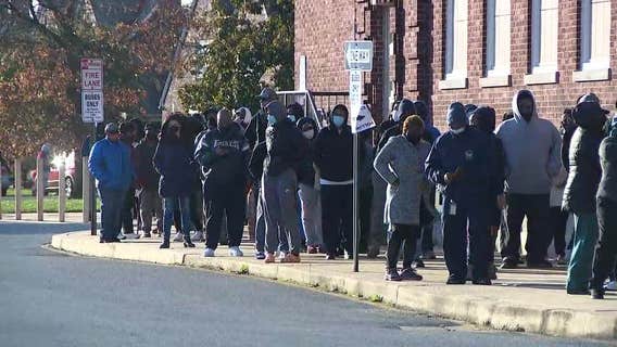 Pennsylvania voters brave long lines, blustery weather to cast ballots Tuesday morning