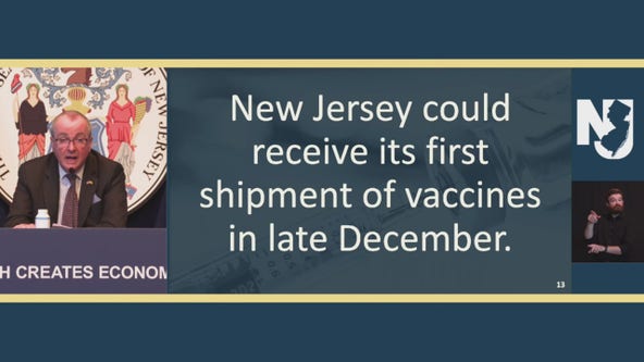 Gov. Murphy says NJ could get first doses of COVID-19 vaccine if Pfizer is granted emergency use clearance
