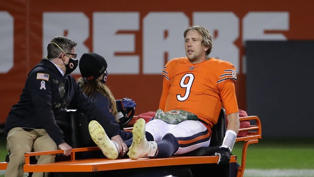 Foles carted off with injury in Bears Monday night loss to Vikings