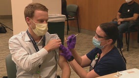 Health care workers at ChristianaCare receive Pfizer vaccine