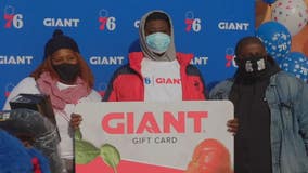 Joel Embiid teams up with 76ers, Giant to provide families with groceries and financial assistance