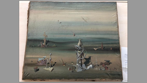 Precious painting lost in airport found in dumpster