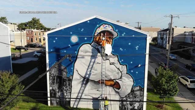 Masks added to Philadelphia murals as part of #MaskUpPHL campaign