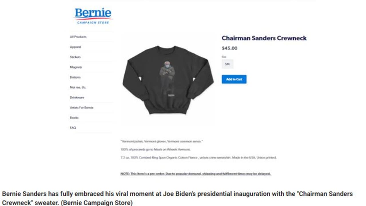 Bernie Sanders' mittens, memes help raise $1.8M for charity