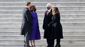 Vice President Kamala Harris bids farewell to predecessor Mike Pence in ‘honorary departure’