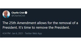 Rep. Crist calls for removal of president under 25th Amendment