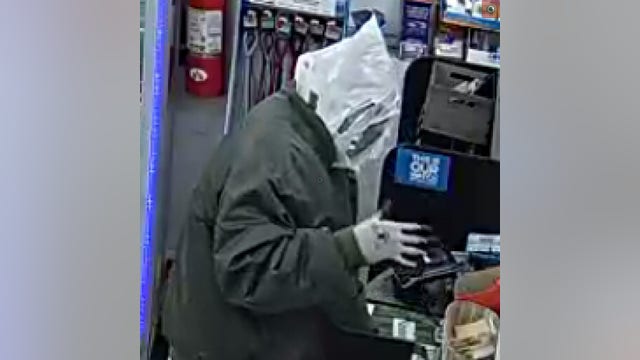 Police: Man wrapped in trash bags robs gas station in Bucks County