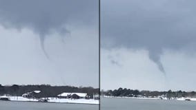 'Snownado': Large waterspout swirls over Texas lake amid record cold