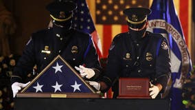 Fallen Capitol police officer Brian Sicknick lies in honor at US Capitol Rotunda