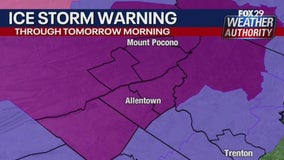 Weather Authority: Ice Storm Warning in effect for parts of region