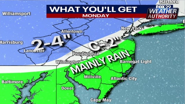 Weather Authority: Morning snow changes to rain on Monday