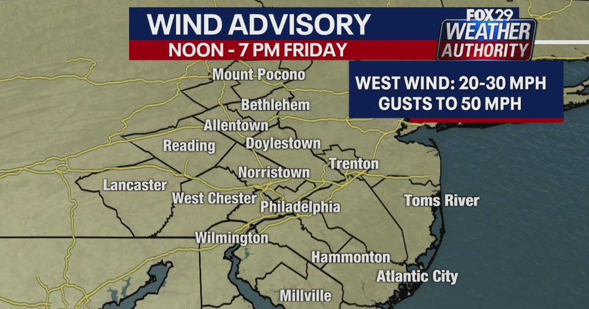 Weather Authority: Warm temps for Friday with gusty winds | FOX 29 ...