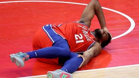 Embiid injured in East-leading 76ers' victory over Wizards