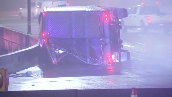 Overturned tractor-trailer on Ben Franklin Bridge delays traffic into Philadelphia