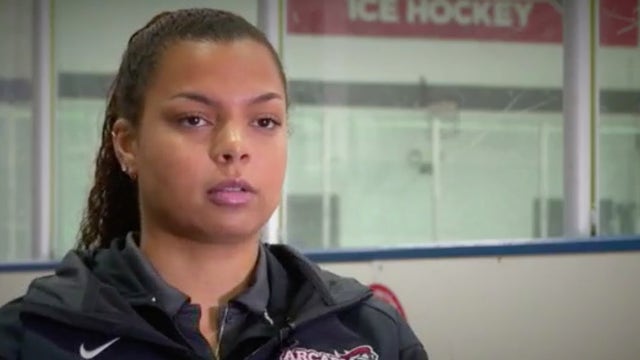 Woman breaks barriers as 1st African American ice hockey coach at Arcadia University