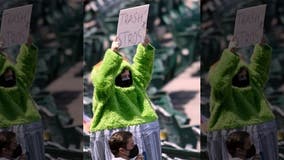 Oscar the Grouch turns up to help Angels fans trash Astros