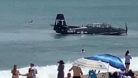 WATCH: Plane goes down during Cocoa Beach Air Show, lands in ocean