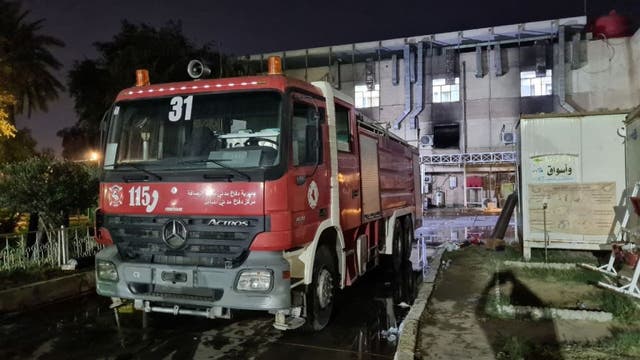 82 dead after fire of coronavirus ward of Baghdad hospital