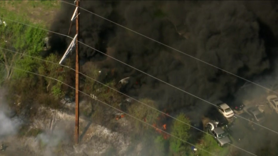 10th and Butler train track brush fires