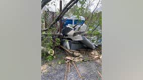 Fallen tree traps Gettysburg visitor inside portable toilet