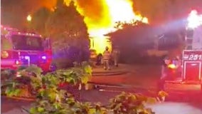 5 hospitalized as fire crews battle heavy fire at group home in Burlington County