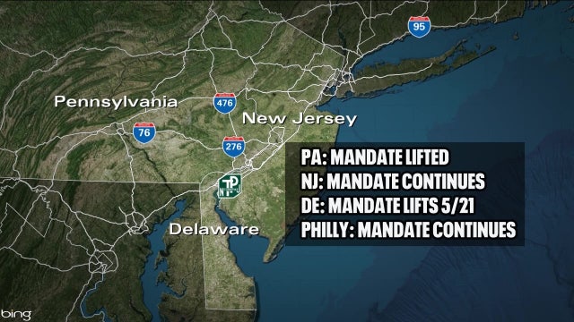 Delaware Valley mask rules vary after CDC's updated guidance for vaccinated people