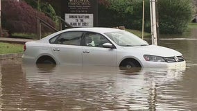 Thunderstorms dump heavy rain across Chester County leaving many drivers stuck in flooded streets