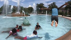 Philly residents look for heat wave relief by heading to Center City fountains