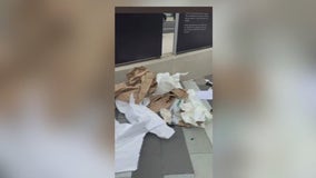 Video shows plaza at Holocaust Memorial filled with trash