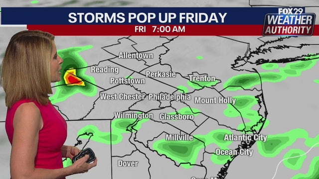 Cloudy Friday with scattered showers ahead of heat