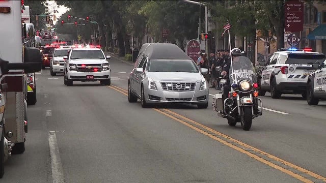 Procession held for Montgomery County firefighter killed in weekend crash on I-76