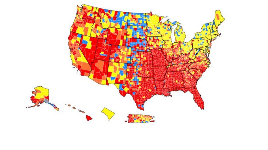 CDC community transmission map