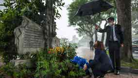 Kamala Harris visits John McCain monument in Vietnam, 3 years after his death