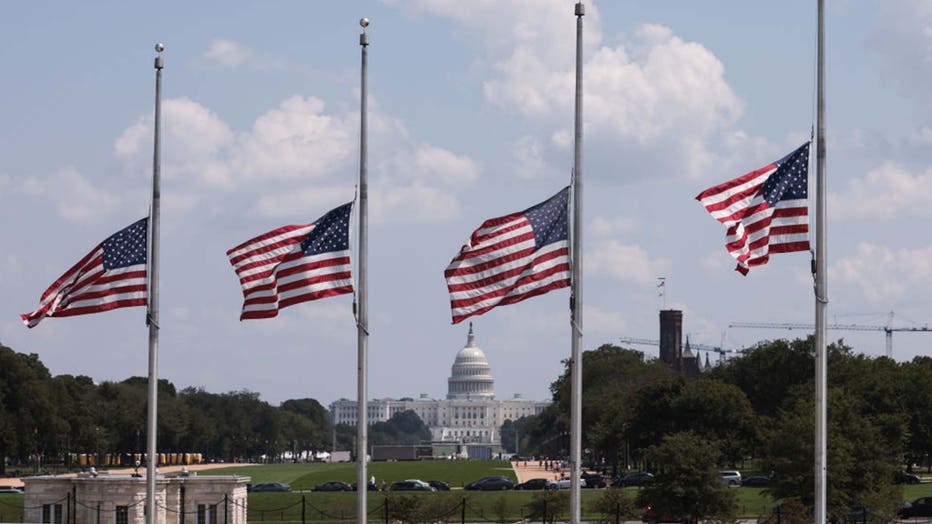 Flag half staff Kabul