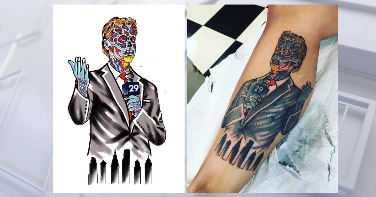 Immortalized: Local chef get 'zombie' Steve Keeley tattoo on leg | FOX 29 Philadelphia