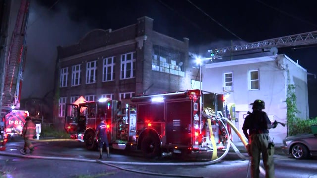 4-alarm fire engulfs vacant building in Chester, officials say