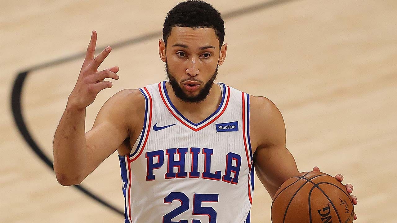 Ben Simmons Back Signed Philadelphia 76ers Home Jersey In