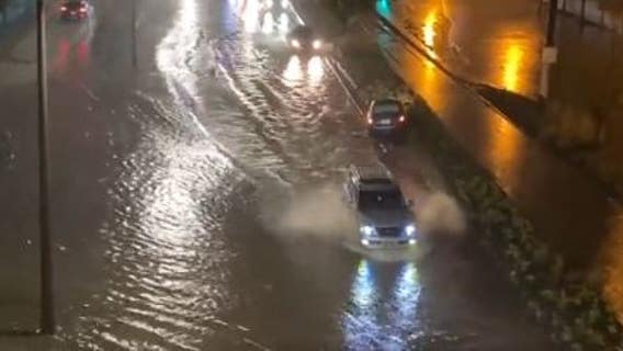 Flooding from Delaware River impacts drivers on Columbus Boulevard