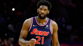 76ers celebrate Embiid's scoring title, push MVP contention